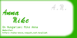 anna mike business card